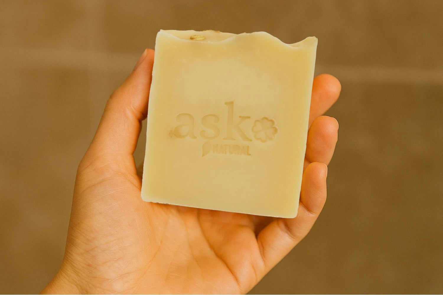 Feste Seife mit natürlichen Inhaltsstoffen von ASK Natural. Seifen ohne Palmöl.