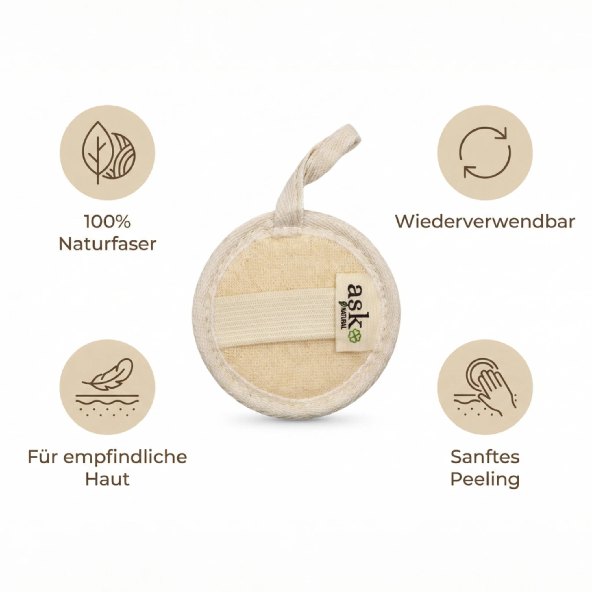 Luffa Gesichtspeeling Pad - ASK Natural