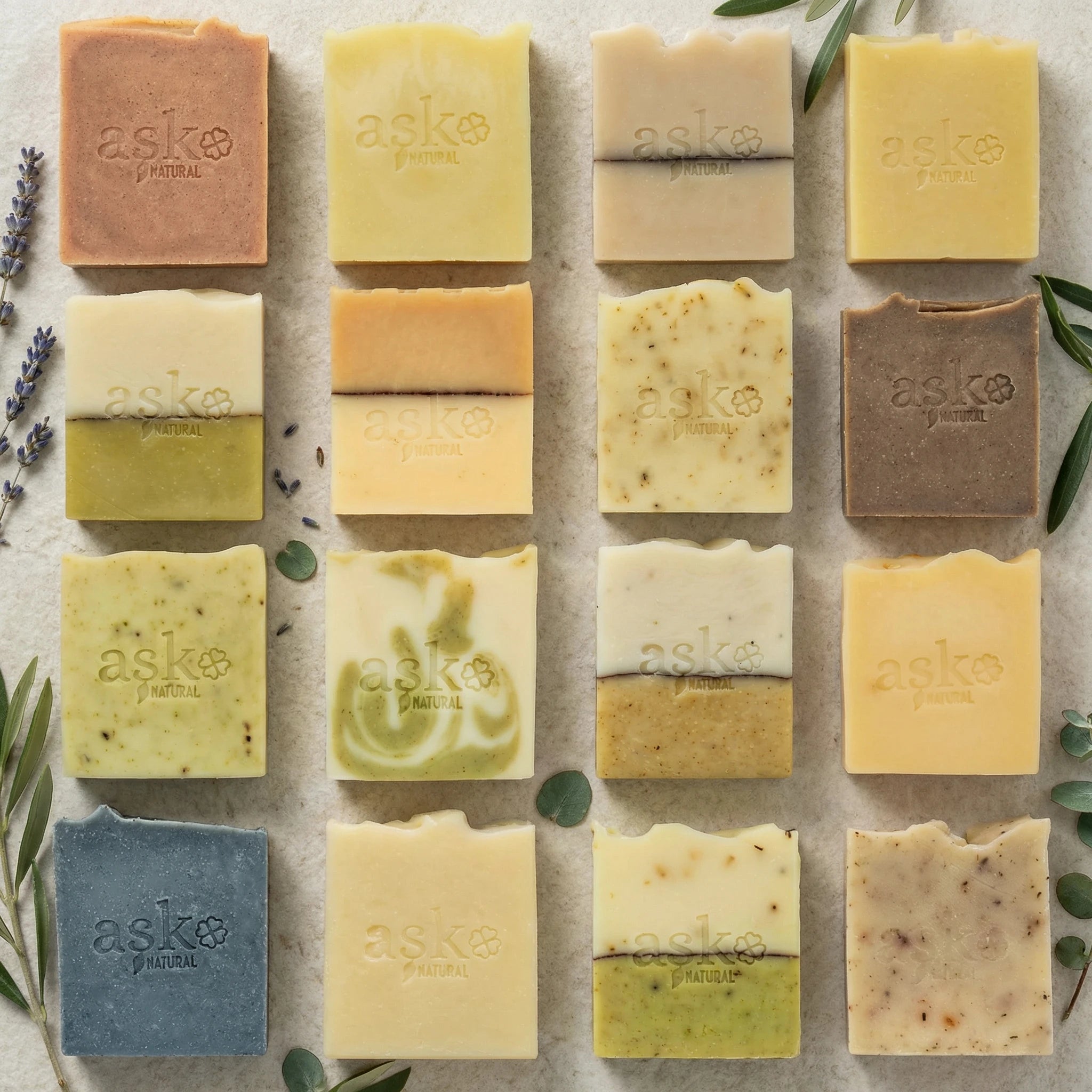 Großes Probierset - 16x 100g handgemachte Seifen