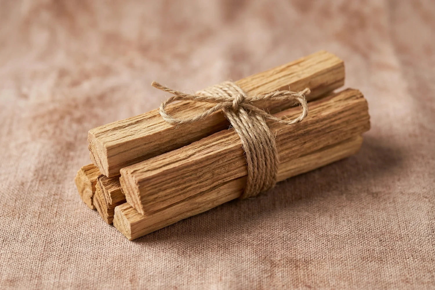 Nahaufnahme der Palo Santo Sticks. Heiliges Duftholz aus Südamerika.