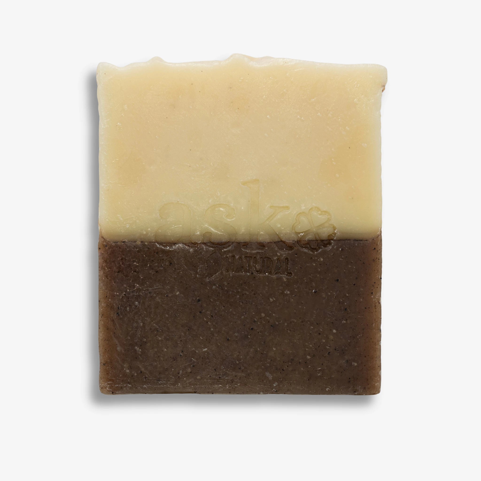 Handgemachte Zimt Orange Seife 100g von ASK Natural mit wärmender und pflegender Wirkung, Vorderansicht auf weißem Hintergrund.